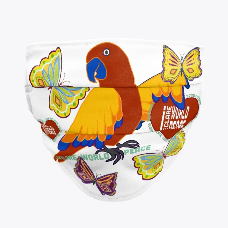 #IDWP Peace Parrot w Butterflies