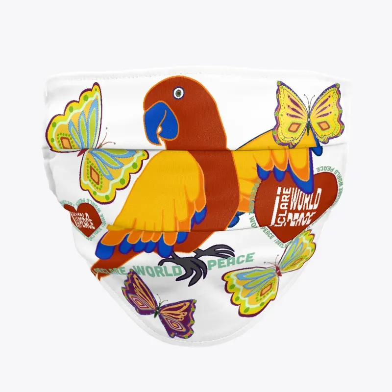 #IDWP Peace Parrot w Butterflies